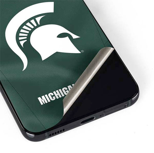 Michigan State University Green Jersey Galaxy S22 Skin
